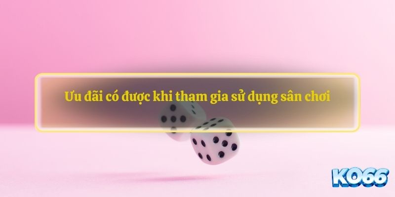 Ưu đãi có được khi tham gia sử dụng sân chơi